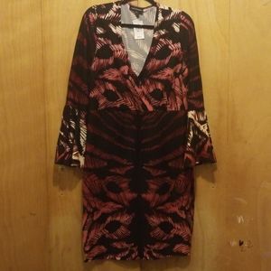 Knit dress with bell sleeves